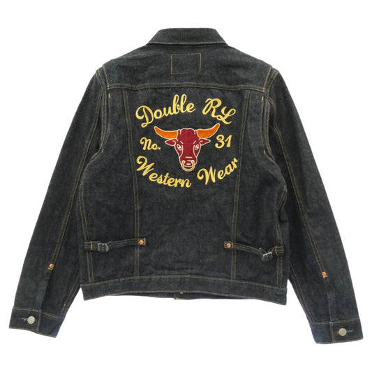 RRL ダブルアールエル 50着限定 USA製 23of50 Limited Edition Stratford Denim Jacket リミテッド エディション ストラトフォード バック刺繍 デニムジャケット インディゴブルー系 3【中古】