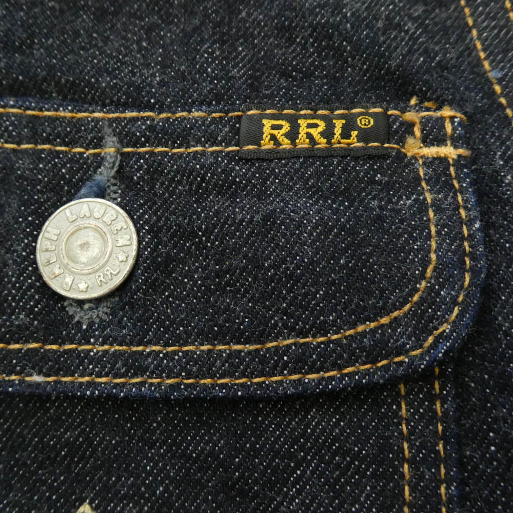 RRL ダブルアールエル 50着限定 USA製 23of50 Limited Edition Stratford Denim Jacket リミテッド エディション ストラトフォード バック刺繍 デニムジャケット インディゴブルー系 3【中古】