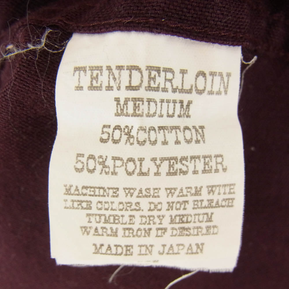 TENDERLOIN テンダーロイン T-BOWL SHT L/S 刺繡 ボーリング 長袖 シャツ パープル系 M【中古】