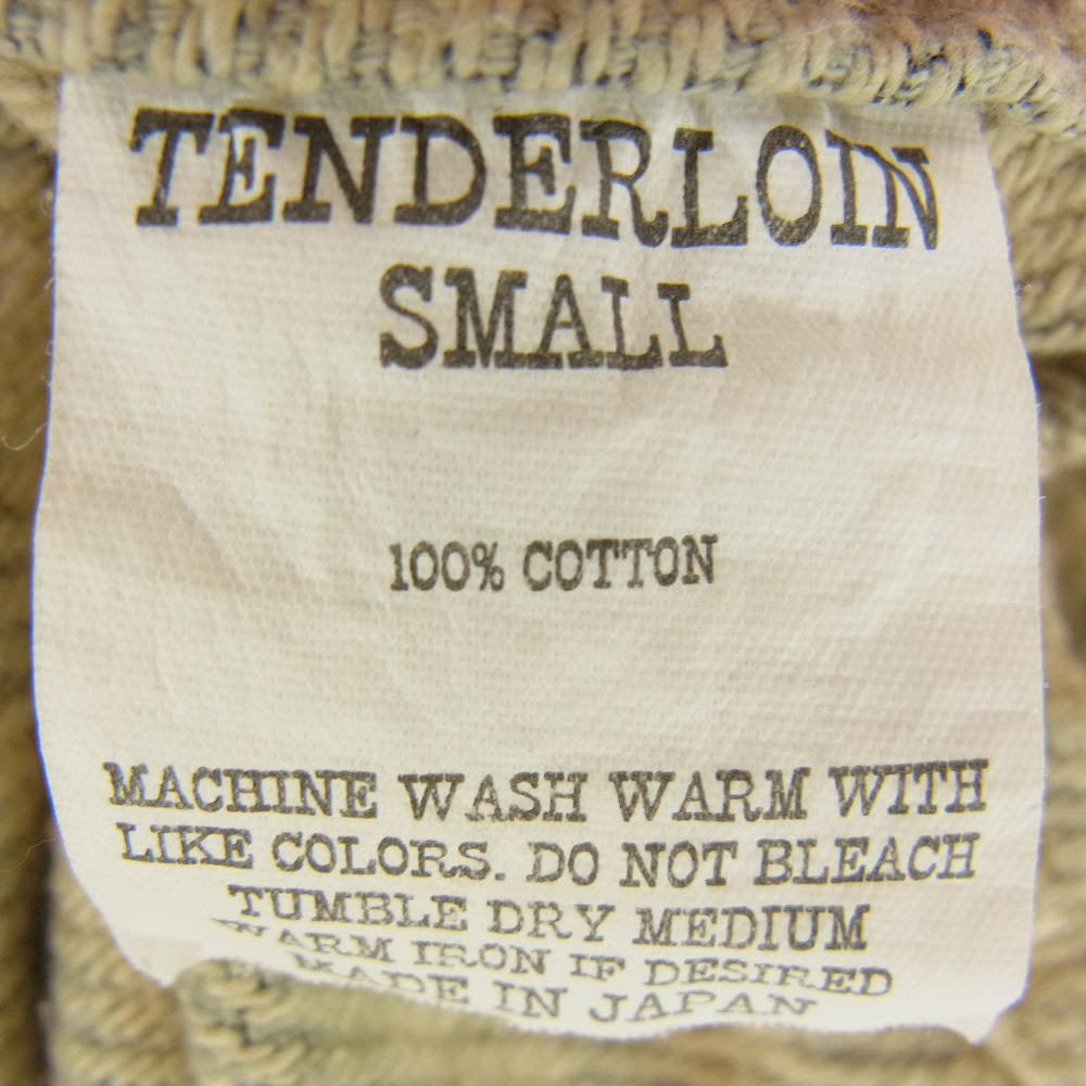 TENDERLOIN テンダーロイン T-HEAVY FLANNEL SHT PRINT CAMO ヘビネル カモフラージュ柄 長袖 シャツ カーキ系 S【中古】