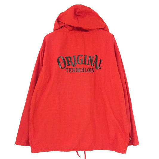 TENDERLOIN テンダーロイン T-STP PARKA コットン ジップアップ フーディ パーカー レッド系 S【中古】