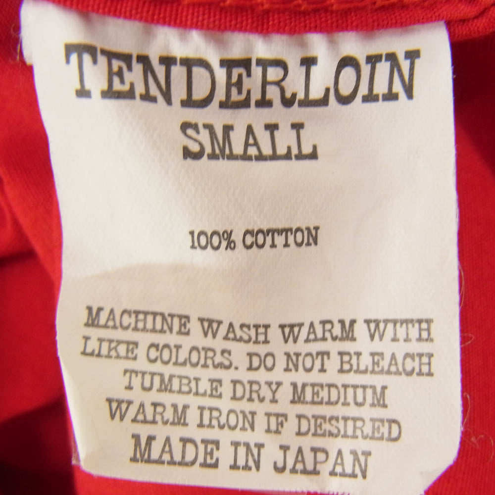 TENDERLOIN テンダーロイン T-STP PARKA コットン ジップアップ フーディ パーカー レッド系 S【中古】