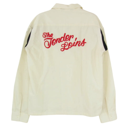 TENDERLOIN テンダーロイン T-BOWL SHT L/S 刺繡 ボーリング 長袖 シャツ オフホワイト系 S【中古】