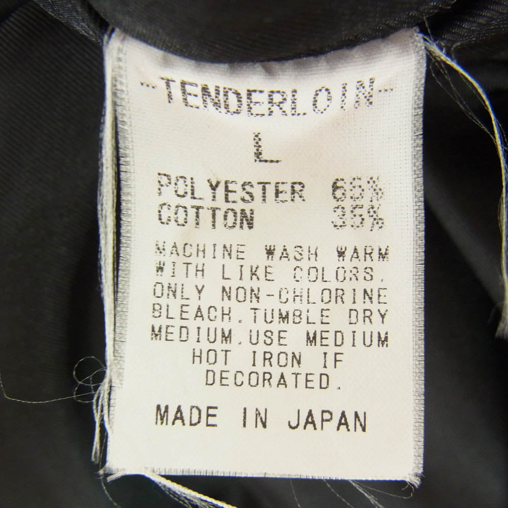 TENDERLOIN テンダーロイン ボックスタグ 中綿 MA-1 ミリタリー ジャケット ブラック系 L【中古】
