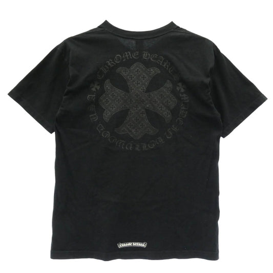 CHROME HEARTS クロムハーツ(原本無) CH PLUS CHプラスプリント クルーネック 半袖 Tシャツ カットソー ブラック系 L【中古】
