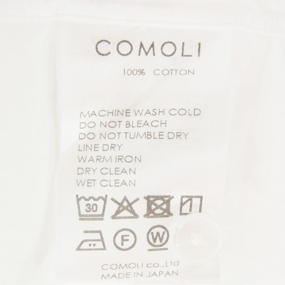 COMOLI コモリ 25AW C03-02001 コモリシャツ 長袖 シャツ ホワイト系 2【中古】