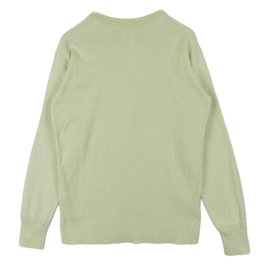 TENDERLOIN テンダーロイン T-HENRY ヘンリーネック コットン リブ 長袖 カットソー 日本製 クリーム色系 S【中古】
