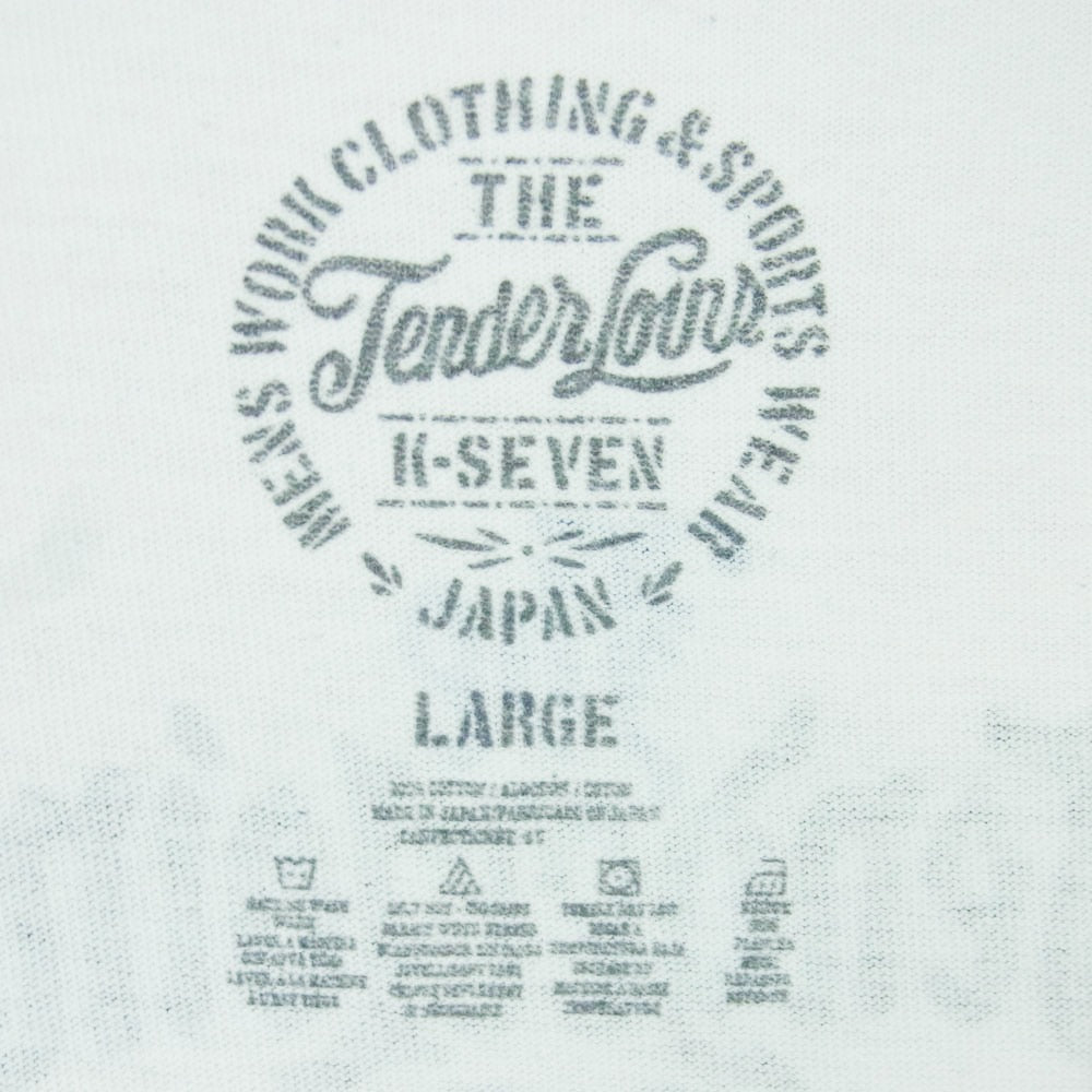 TENDERLOIN テンダーロイン 16SS T-TEE THE TENDERLOINS フロント プリント Tシャツ 半袖 カットソー ホワイト系 アイボリー系 L【中古】