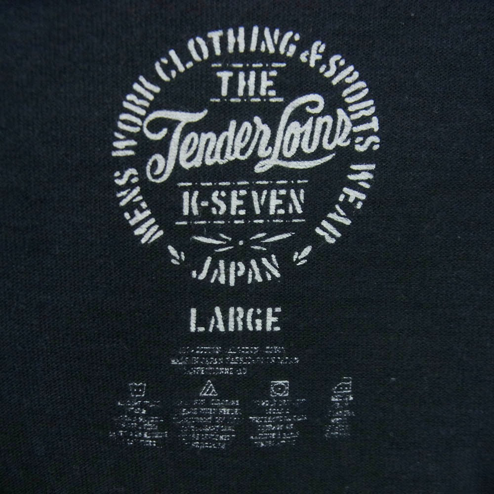 TENDERLOIN テンダーロイン T-TEE HELL AWAITS マッドドッグ プロントプリント Tシャツ 半袖 カットソー ブラック系 L【中古】