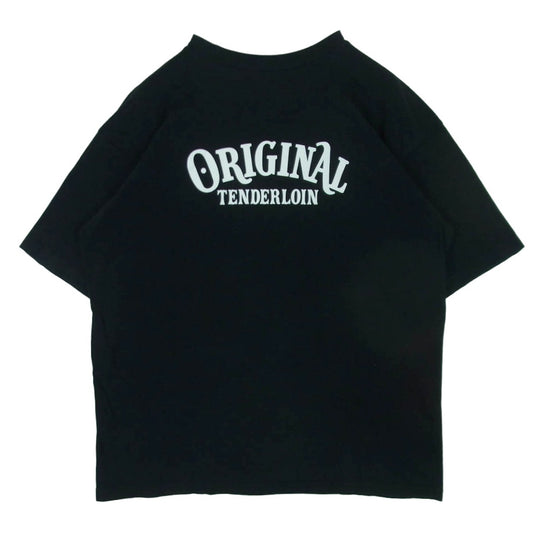 TENDERLOIN テンダーロイン TRAVERSE TOKYO トラバース東京 フロントプリント Tシャツ 半袖 カットソー ブラック系 L【中古】