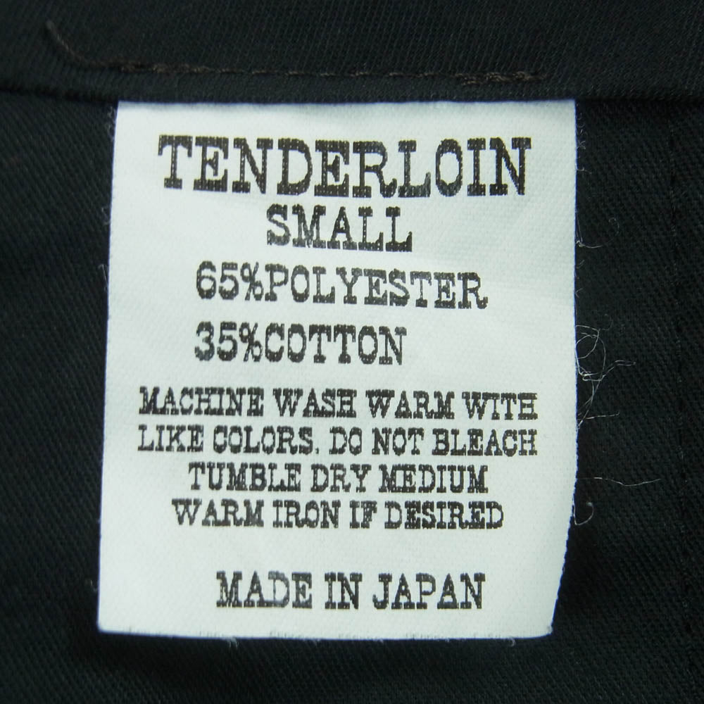 TENDERLOIN テンダーロイン ボタンフライ コットン ワーク チノ パンツ 日本製 ブラック系 S【中古】