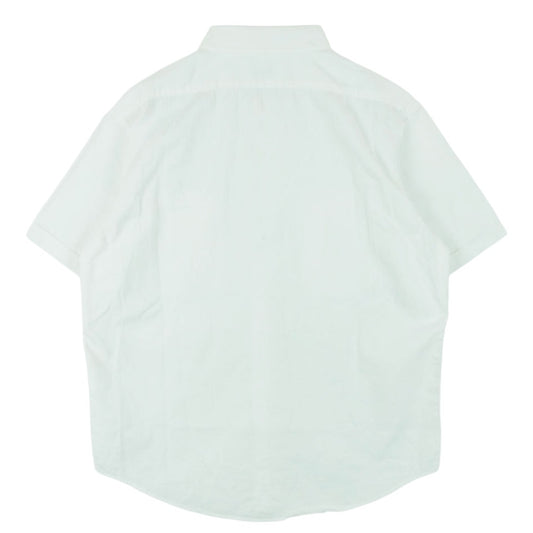 TENDERLOIN テンダーロイン T-OEM SHT S/S パッチ付き ヘリンボーン コットン 半袖 ワーク シャツ ホワイト系 S【中古】
