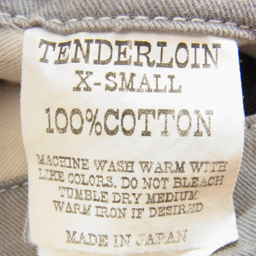 TENDERLOIN テンダーロイン T-BDP PIQUE ピケ コットン ワーク パンツ ブラック系 XS【中古】
