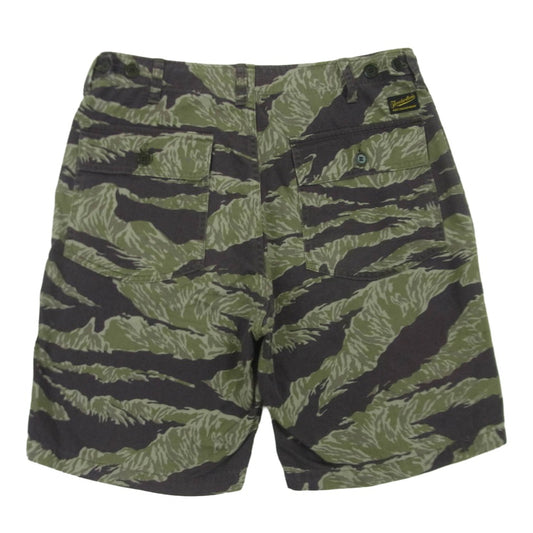 TENDERLOIN テンダーロイン T-BAMBOO PNT タイガーカモ 迷彩柄 コットン ショート パンツ グリーン系 ブラウン系 S【中古】