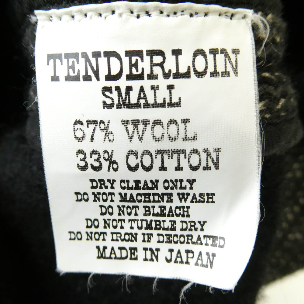 TENDERLOIN テンダーロイン T-BROWN BEACH JKT ブラウン ビーチ スナップボタン ウール ニット ジャケット ダークブラウン系 S【中古】