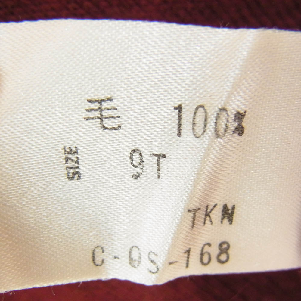 ROMEO GIGLI ロメオジリ ウール 変形 ロング ニット カーディガン エンジ系 9T【中古】