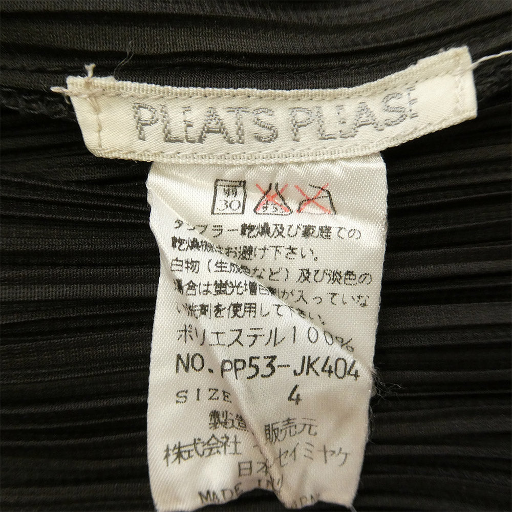 PLEATS PLEASE プリーツプリーズ イッセイミヤケ PP53-JK404 プリーツ加工 ボトルネック 長袖 カットソー ブラック系 4【中古】