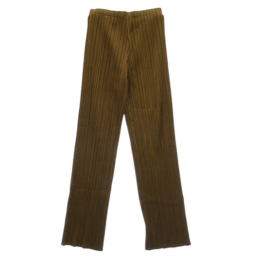 PLEATS PLEASE プリーツプリーズ イッセイミヤケ PP23-JF145 プリーツ加工 スラックス ブラウン系 1【中古】