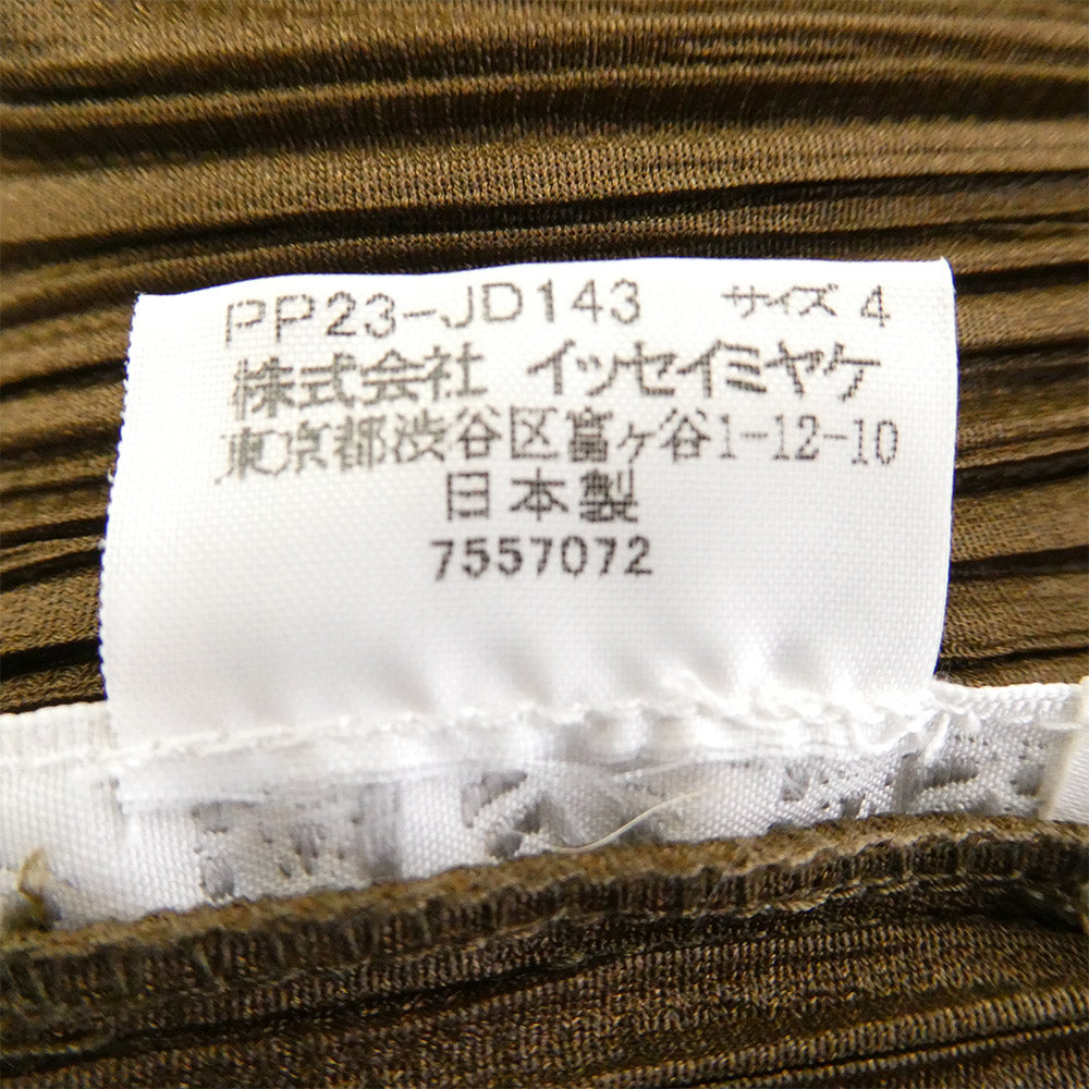 PLEATS PLEASE プリーツプリーズ イッセイミヤケ PP23-JD143 プリーツ加工 ジャケット ブラウン系 4【中古】