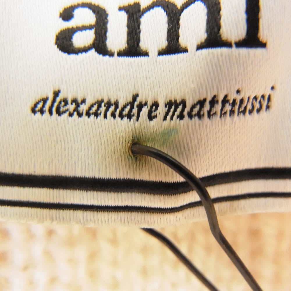 AMI PARIS アミパリス H18K204.004 Alexandre Mattiussi アレクサンドル マテュッシ タートルネック ニット セーター ホワイト系 S【極上美品】【中古】