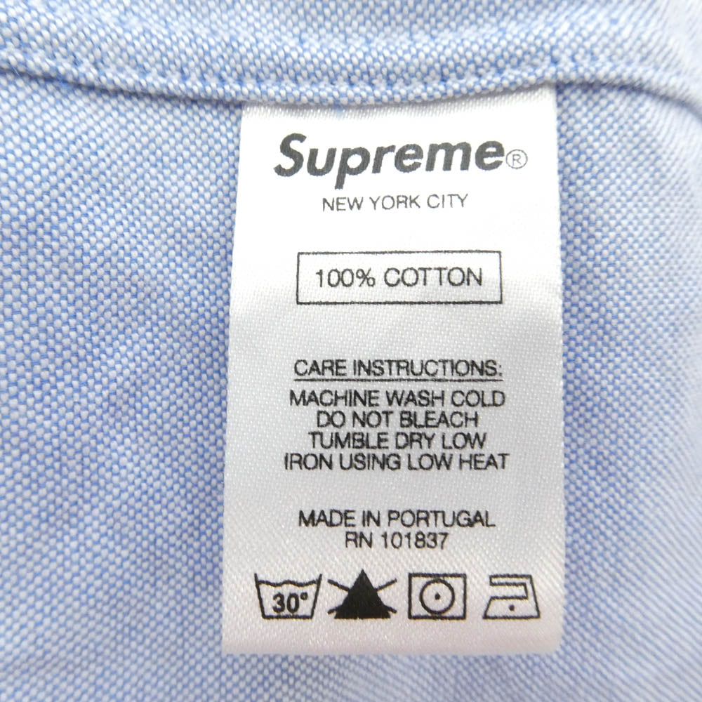 Supreme シュプリーム Oxford Shirt オックスフォード シャツ ボタンダウン 長袖シャツ ライトブルー系 L【中古】