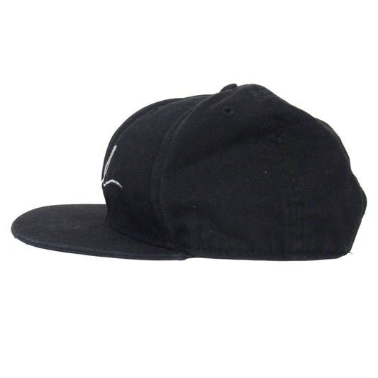 DEAL DESIGN ディールデザイン レザー 切替 ロゴ ベースボール キャップ ブラック系【中古】