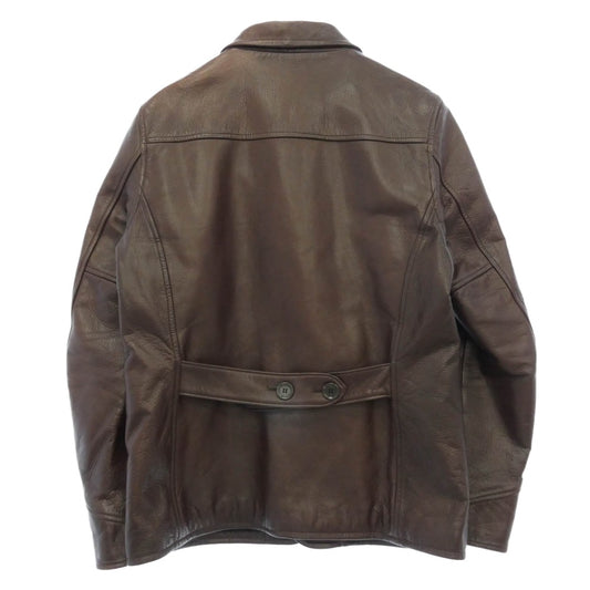 BY GLADHAND バイグラッドハンド 14AW BYGH-14-AW-04 カウハイド レザー カー コート ジャケット 裏地コーデュロイ ブラウン系 M【中古】