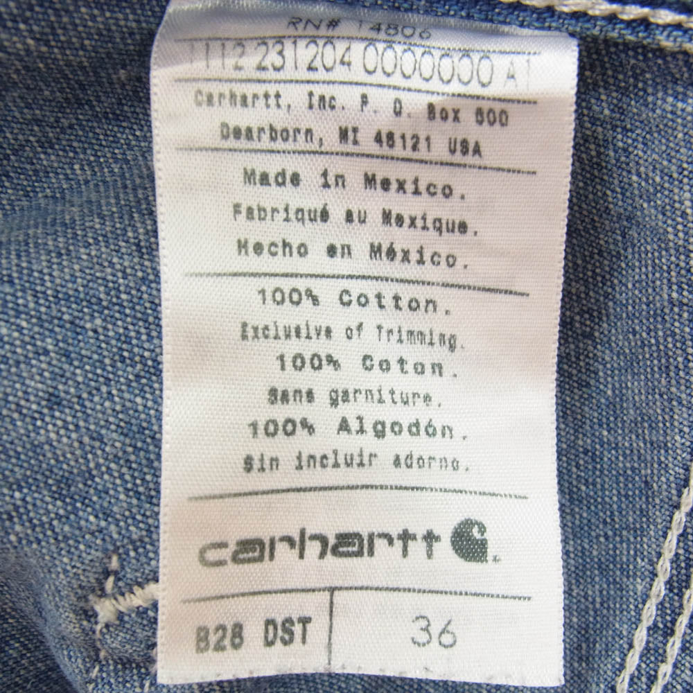Carhartt カーハート denim painter pants デニムペインター ショートパンツ インディゴブルー系 36【中古】