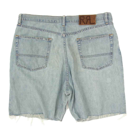 RRL ダブルアールエル Baggy Denim Cut Off Shorts バギー カットオフ デニム ショートパンツ インディゴブルー系 36【中古】