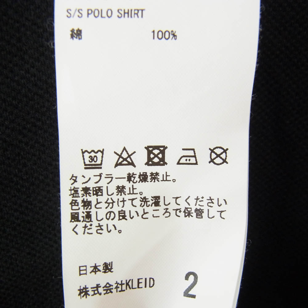 ANCELLM アンセルム ANC-CT104 S/S POLO SHIRT 鹿の子 半袖 ポロシャツ ブラック系 2【中古】