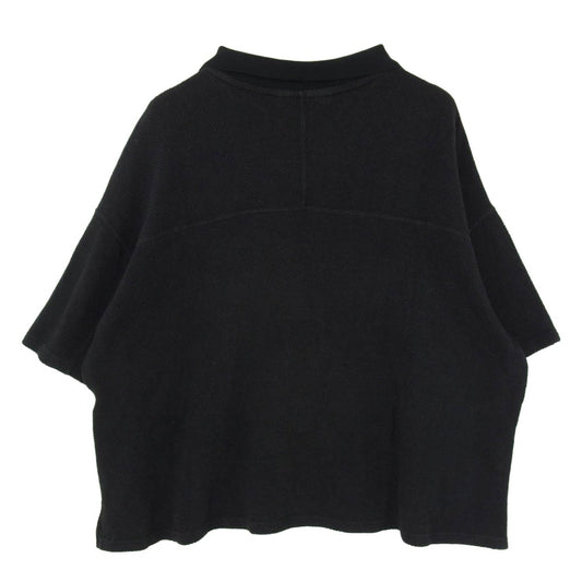 ANCELLM アンセルム 25SS ANC-CT100 FOOTBALL SHIRT フットボール スキッパー プルオーバー 半袖 シャツ ポロシャツ ブラック系 2【中古】