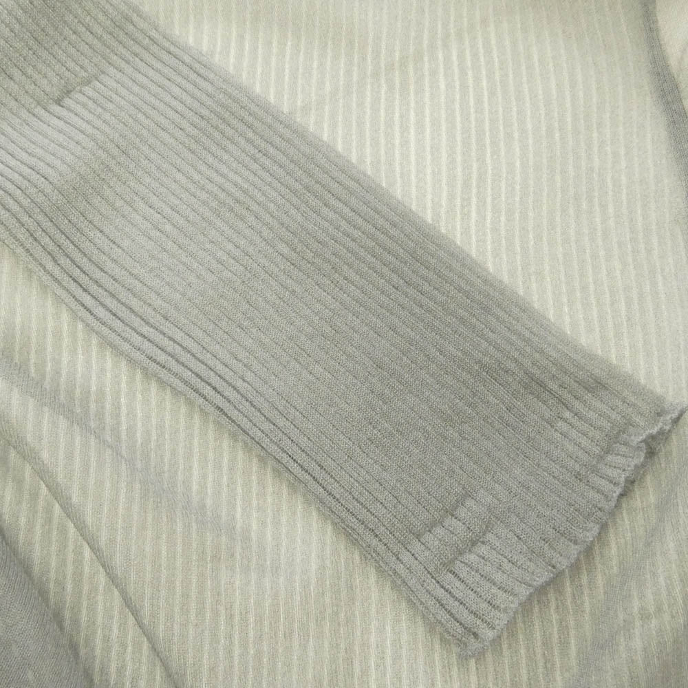 フェティコ 25AW FTC252-0709 SHEER GATHERED KNIT TOP シアーギャザー ニットトップ カットソー グレー系 1【中古】