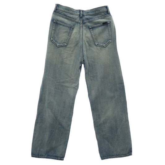 SAINT LAURENT サンローラン 20AW 624574 Y00WA Washed Wide Denim Pant ウォッシュド ジップフライ ワイド デニム パンツ 29 ブルー系 29【中古】