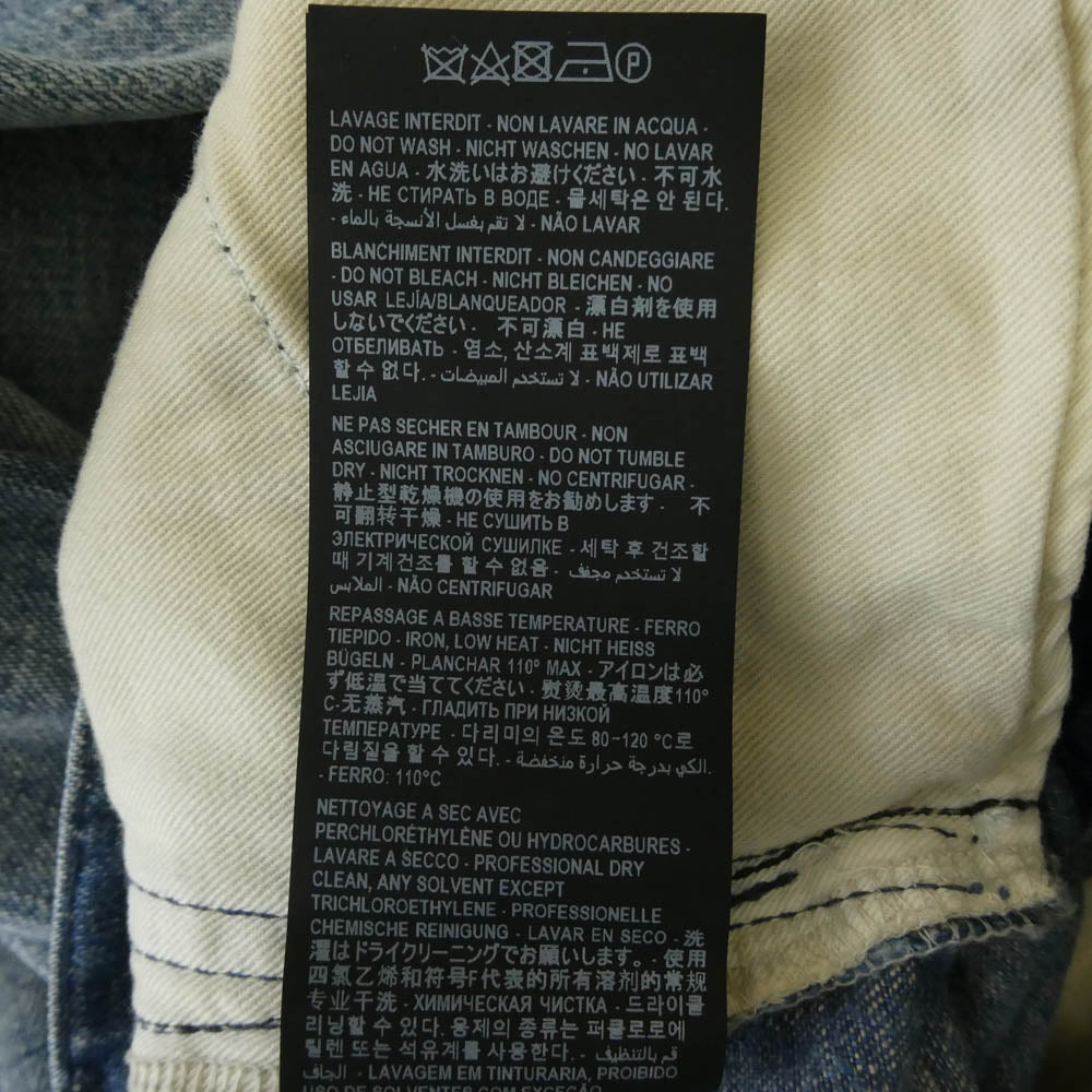 SAINT LAURENT サンローラン 20AW 624574 Y00WA Washed Wide Denim Pant ウォッシュド ジップフライ ワイド デニム パンツ 29 ブルー系 29【中古】
