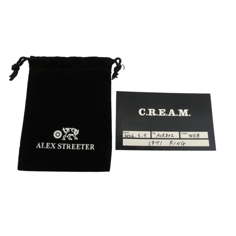 ALEX STREETER アレックスストリーター 1971 ロゴ スペーサー リング シルバー系 約20号【中古】