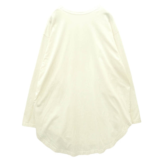 Yohji Yamamoto ヨウジヤマモト GA-T06-040 Ground Y COTTON JERSEY HEM ROUND JUMBO T-SHIRT LONG SLEEVES コットン天竺 ヘムラウンド ジャンボ 長袖 Tシャツ ホワイト系 3【中古】