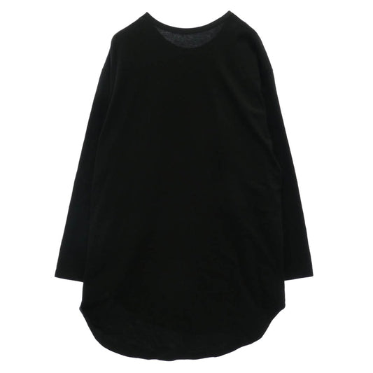 Yohji Yamamoto ヨウジヤマモト GA-T06-040 Ground Y COTTON JERSEY HEM ROUND JUMBO T-SHIRT LONG SLEEVES コットン天竺 ヘムラウンド ジャンボ 長袖 Tシャツ ブラック系 3【中古】