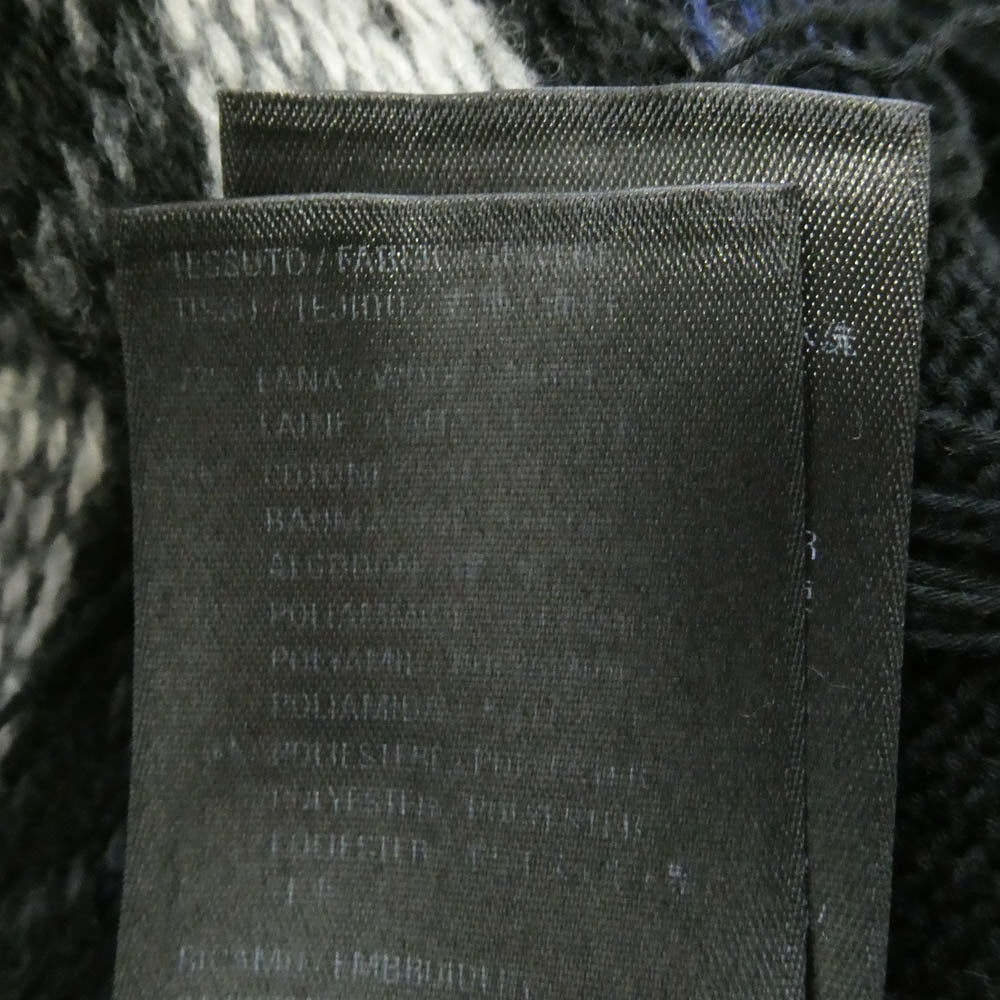 BALENCIAGA バレンシアガ 21AW 663872 ロゴ刺繍 デストロイ クルーネック ダメージニット ブラック系 グレー系 マルチカラー系 M【中古】