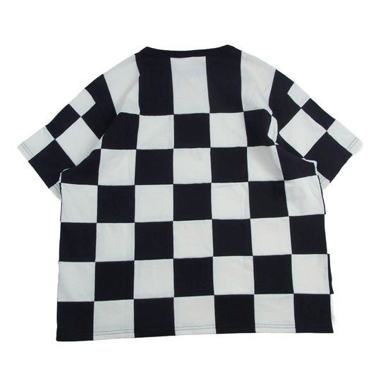 JOURNAL STANDARD ジャーナルスタンダード Champion チャンピオン 26071465002220 x CHAMPION チャンピオン 別注 パッチワーク チェッカーフラッグ クルーネック 半袖 Tシャツ ブラック系 ホワイト系 L【中古】