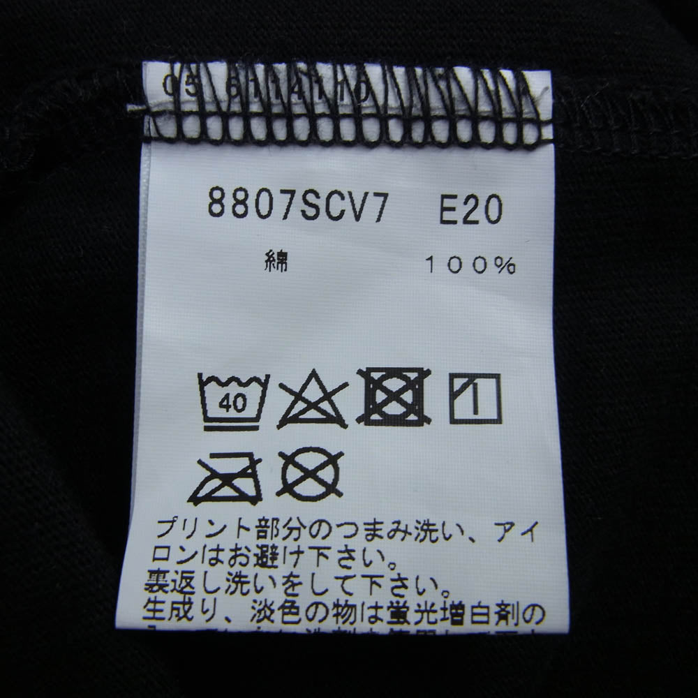 agnes b. アニエスベー Adam et Rope' アダムエロペ HOMME オム x ADAM ET ROPE アダムエロペ 8807SCV7 別注 ビッグロゴ クルーネック 半袖 Tシャツ ブラック系 XL【中古】