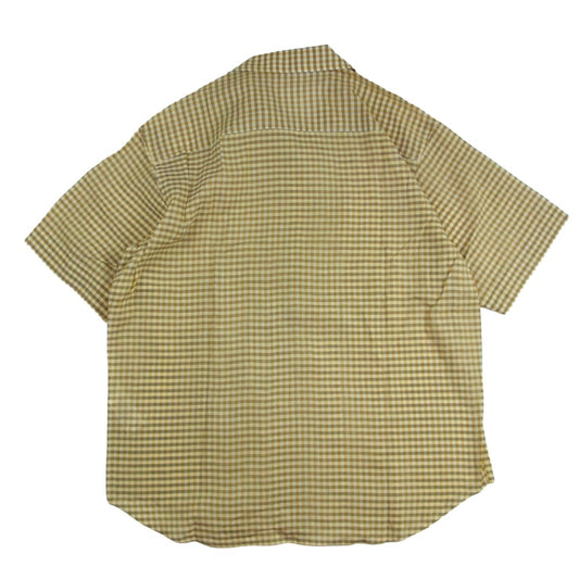 AURALEE オーラリー 26SS A26SS02GC AIRY LIGHTCOTTON CHECK HALF SLEEVED SHIRT エアリー ライトコットン 半袖 チェック シャツ イエロー系 5【極上美品】【中古】