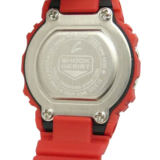 CASIO G-SHOCK カシオ ジーショック DWN-5600-4JR 5600シリーズ リングウォッチ nano ナノ リング スクエア デジタル 時計 エンジ系【極上美品】【中古】