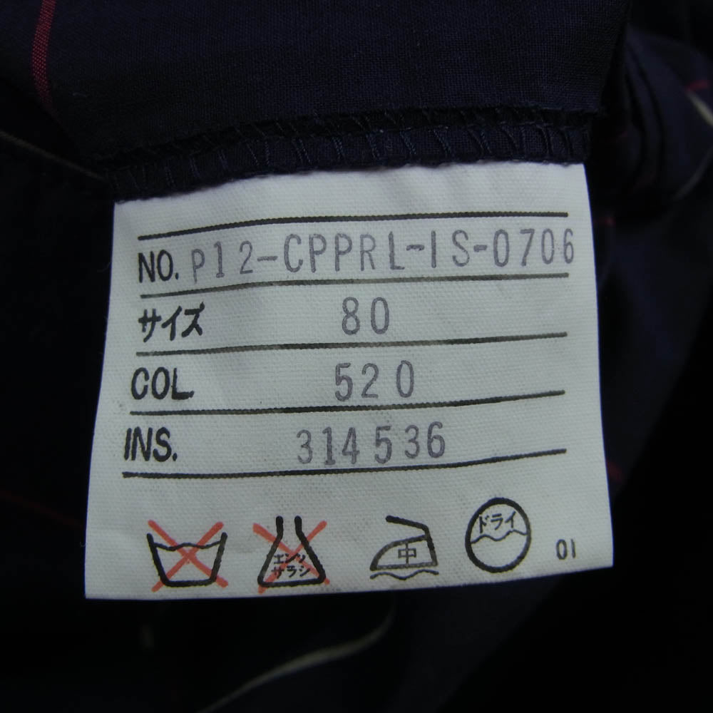POLO RALPH LAUREN ポロ・ラルフローレン P12-CPPRL-IS-0706 ツータック スラックス コットン パンツ ネイビー系 80【中古】