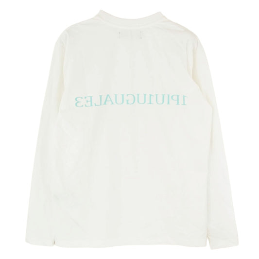 1piu1uguale3 ウノピュウノウグァーレトレ SRT302 SPO301 113 SPORT CREW L/S FLAGSHIP STORE LIMITED 直営店限定 クルーネック 長袖 シャツ ホワイト系 4【極上美品】【中古】