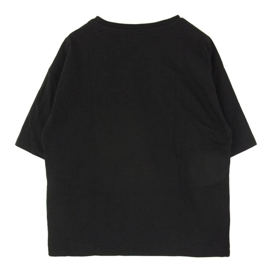 1piu1uguale3 ウノピュウノウグァーレトレ MRT364 COT421 113 LOGO BIG TEE ロゴ ビッグ クルーネック 半袖 Tシャツ ブラック系 7【極上美品】【中古】