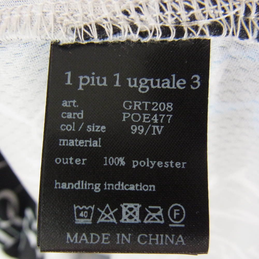 1piu1uguale3 ウノピュウノウグァーレトレ GRT208 POE477 113 GOLF ゴルフ S/S MOCK NECK LOGO モックネック 半袖 ロゴ クルーネック Tシャツ ブラック系 4【中古】