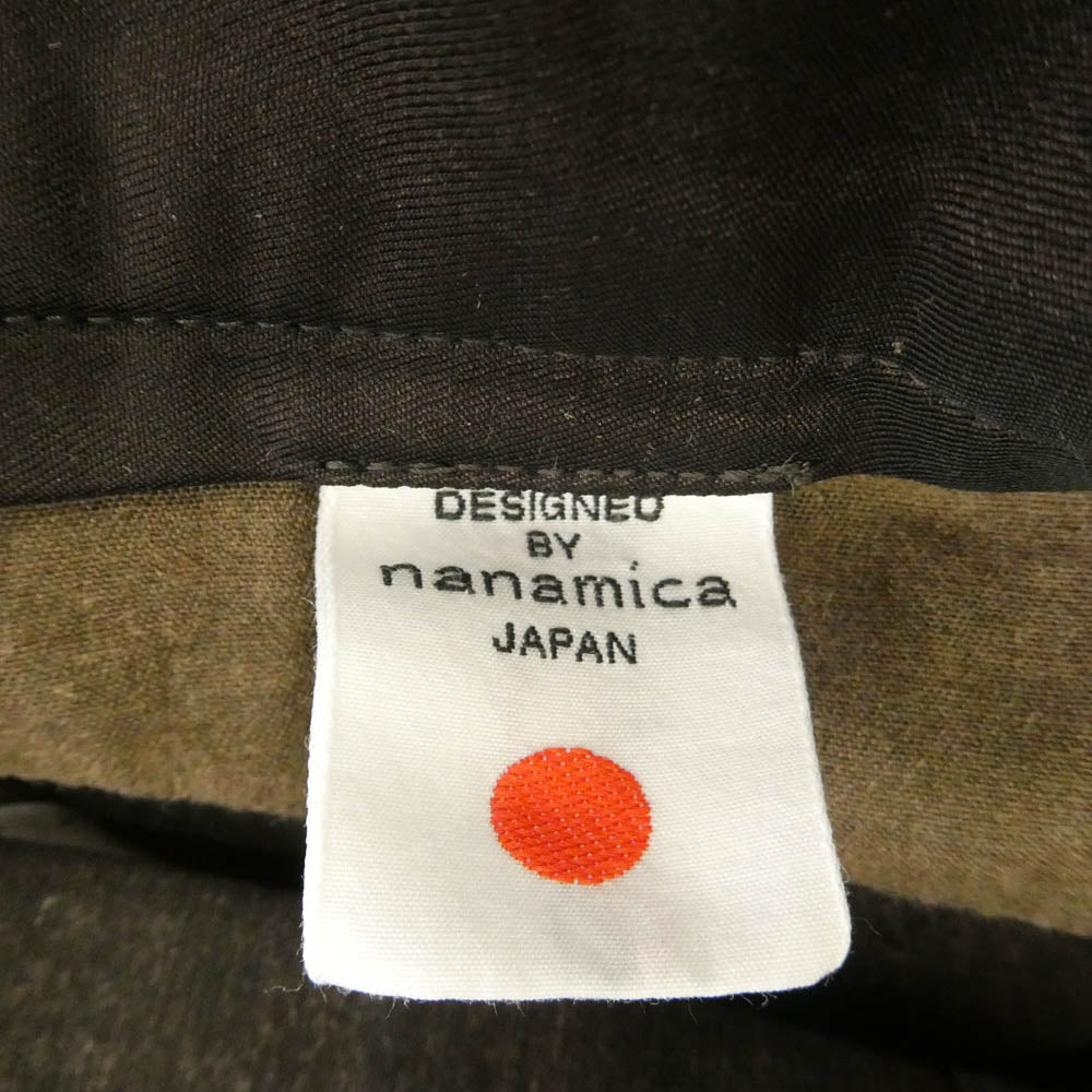 nanamica ナナミカ SUCS056 Wide Pants コットン ヘンプ ワンタック ワイド パンツ スラックス ブラウン系 30【中古】