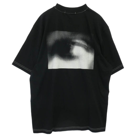 STAMPD スタンプド M4301TE EYE RELAXED TEE フロントロゴ バック アイプリント リラックスフィット ウェザーウィーブ コットン ジャージー 半袖 Tシャツ ブラック系 XL【中古】