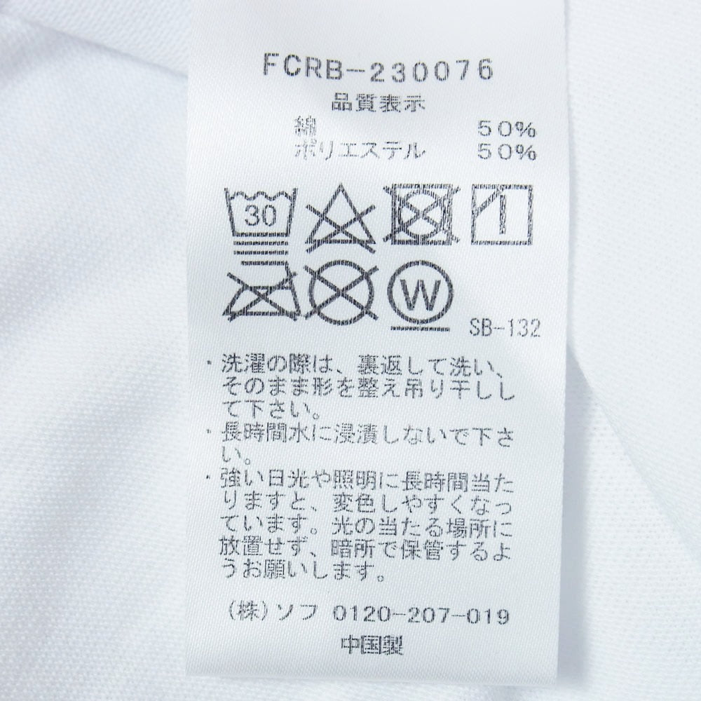 F.C.R.B. エフシーアールビー 23SS FCRB-230076 BIG LOGO WIDE TEE バック Bristol ロゴ クールマックス 半袖 Tシャツ ホワイト系 M【美品】【中古】