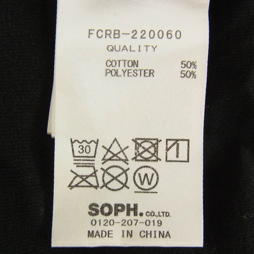 F.C.R.B. エフシーアールビー 22SS FCRB-220060 L/S BIG LOGO TEAM BAGGY TEE ビッグ ロゴ チーム バギー 長袖 ロングスリーブ Tシャツ カットソー ブラック系 M【中古】